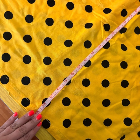 vintage polka dot yellow skirt , waist stretch *handmade* looking for best offer - Picture 5 of 6